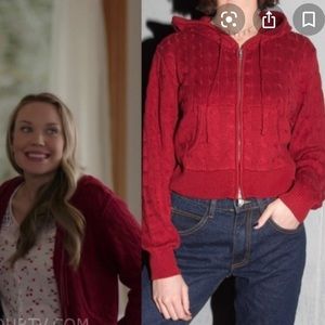 Brandy Melville crystal hooded sweater